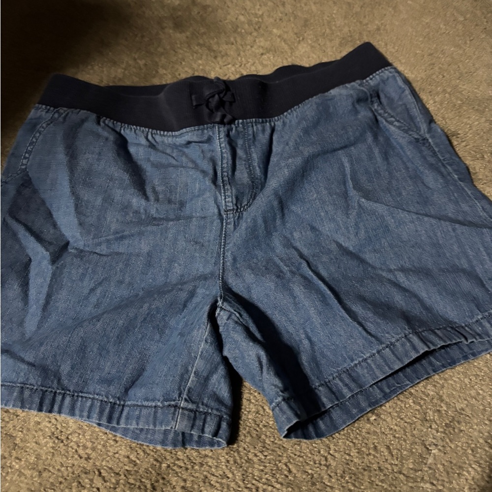 The Children's Place Blue Jean Shorts with Dark Waistband